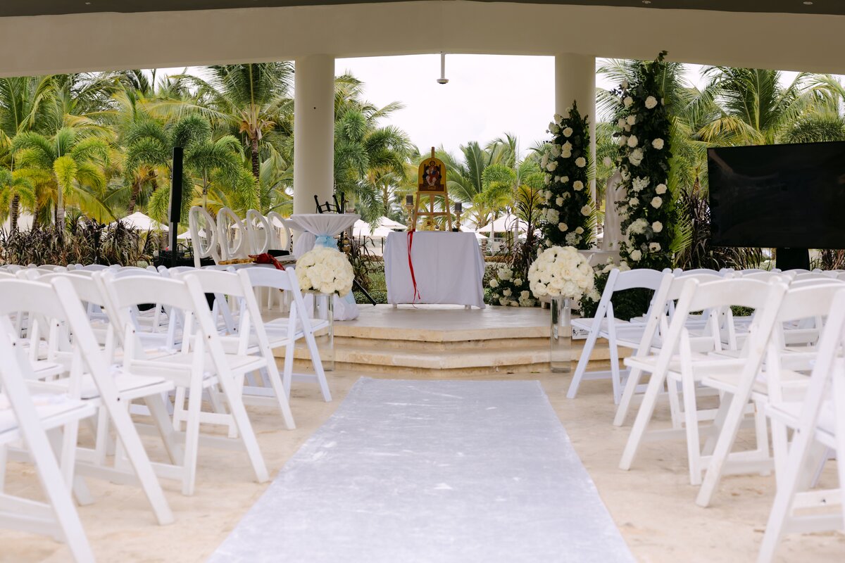 Recepción de boda elegante