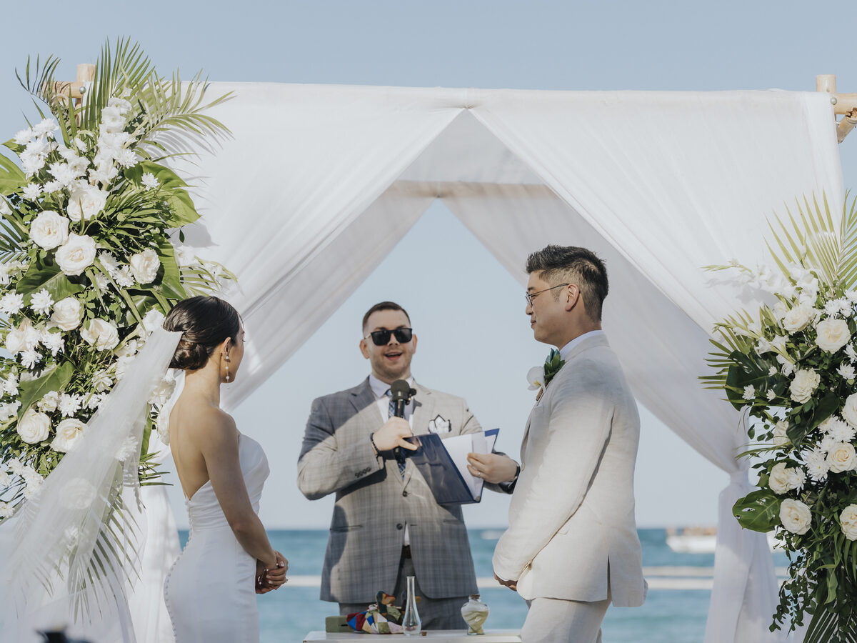 Boda en playa — ceremonia